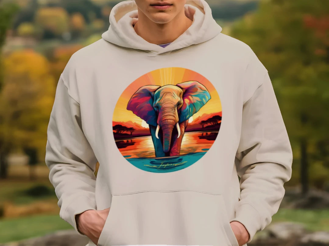 Elephant Sunset Hoodie